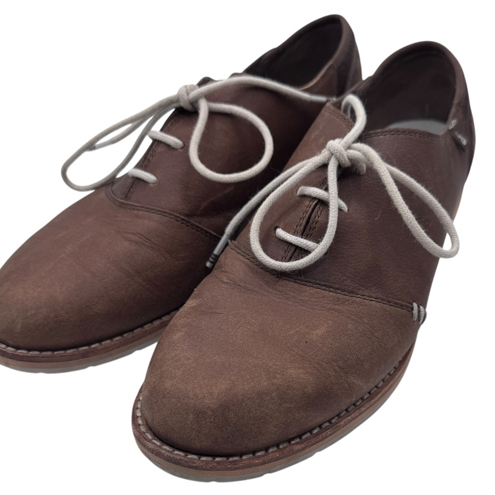 Ahnu Emery Brown Leather and Suede Men's Oxfords - Size 10